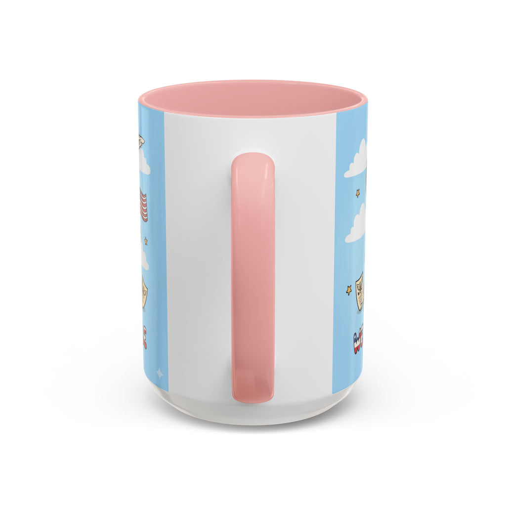 Patriotic Accent Coffee Mug, Fun Mug for Parades, Independence Day Gift, Home Decor, We the People
