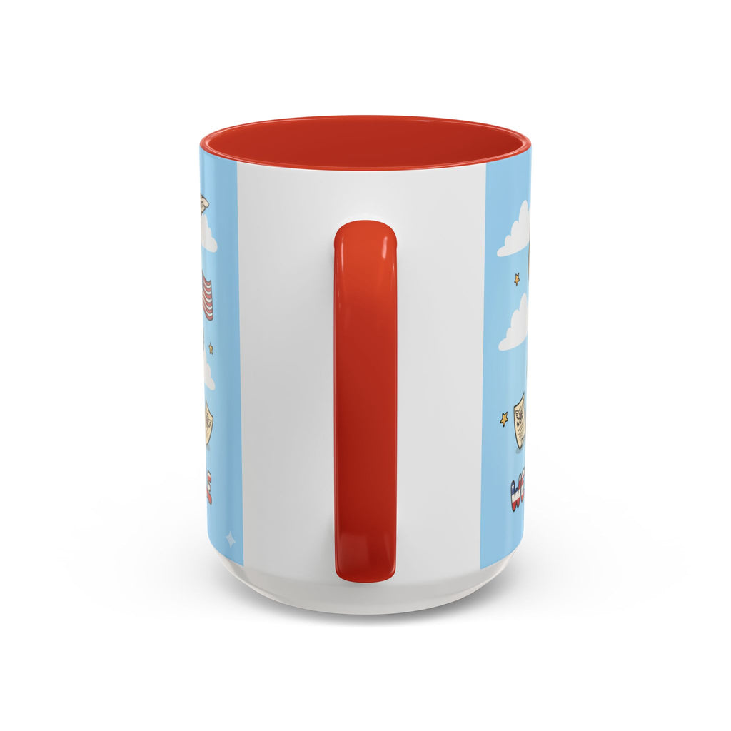 Patriotic Accent Coffee Mug, Fun Mug for Parades, Independence Day Gift, Home Decor, We the People