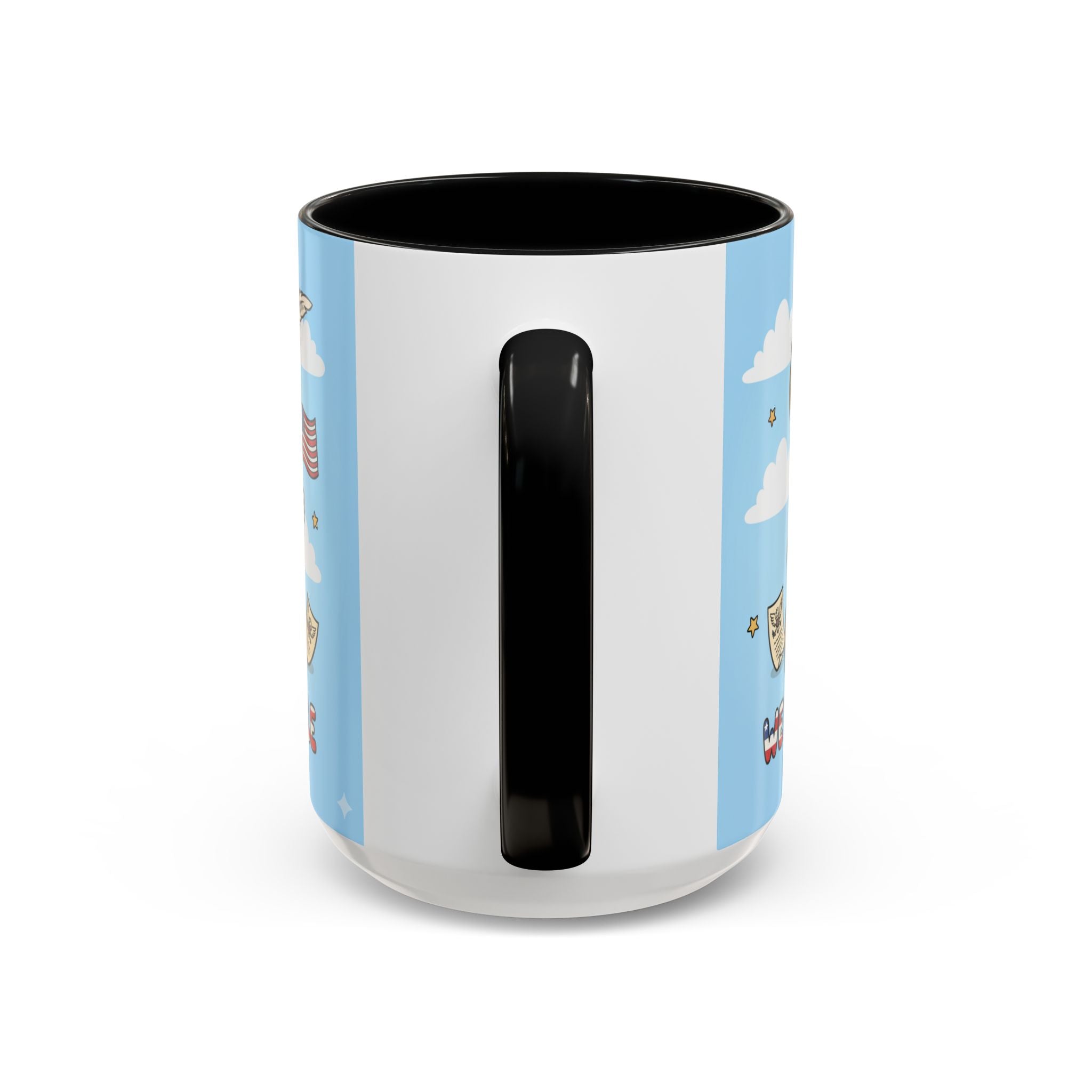 Patriotic Accent Coffee Mug, Fun Mug for Parades, Independence Day Gift, Home Decor, We the People